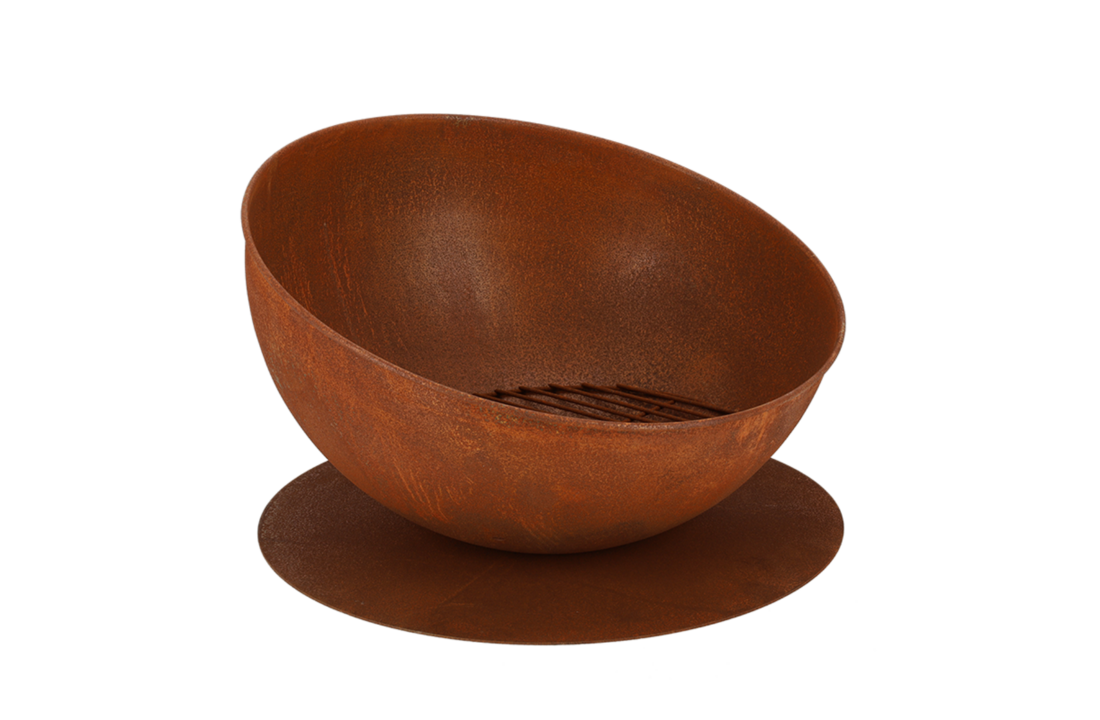 Fancy Flames Vuurschaal op Schijf Roest