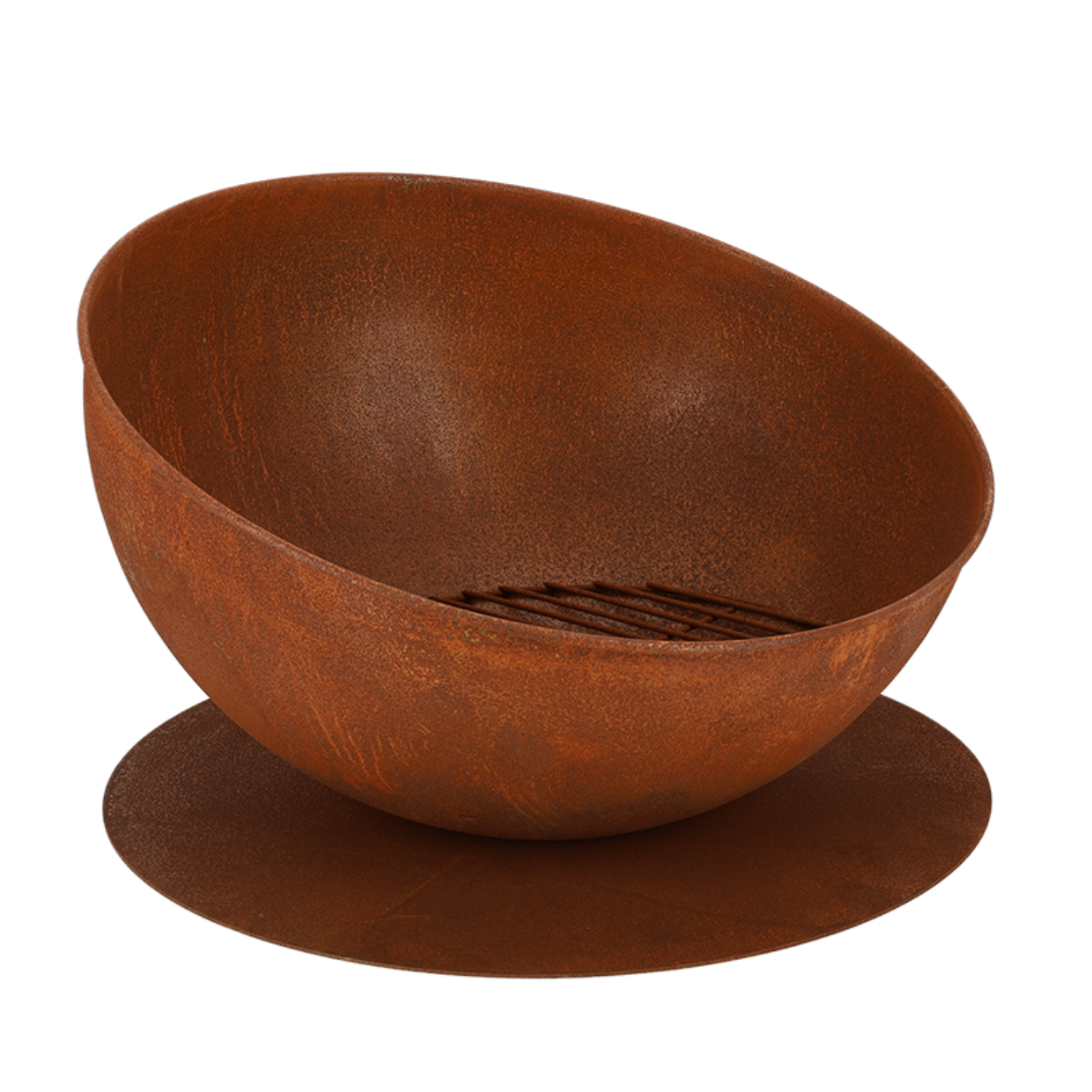 Fancy Flames Vuurschaal op Schijf Roest