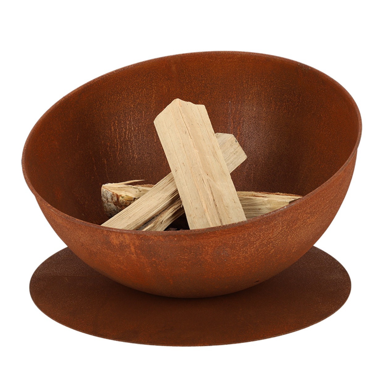 Fancy Flames Vuurschaal op Schijf Roest