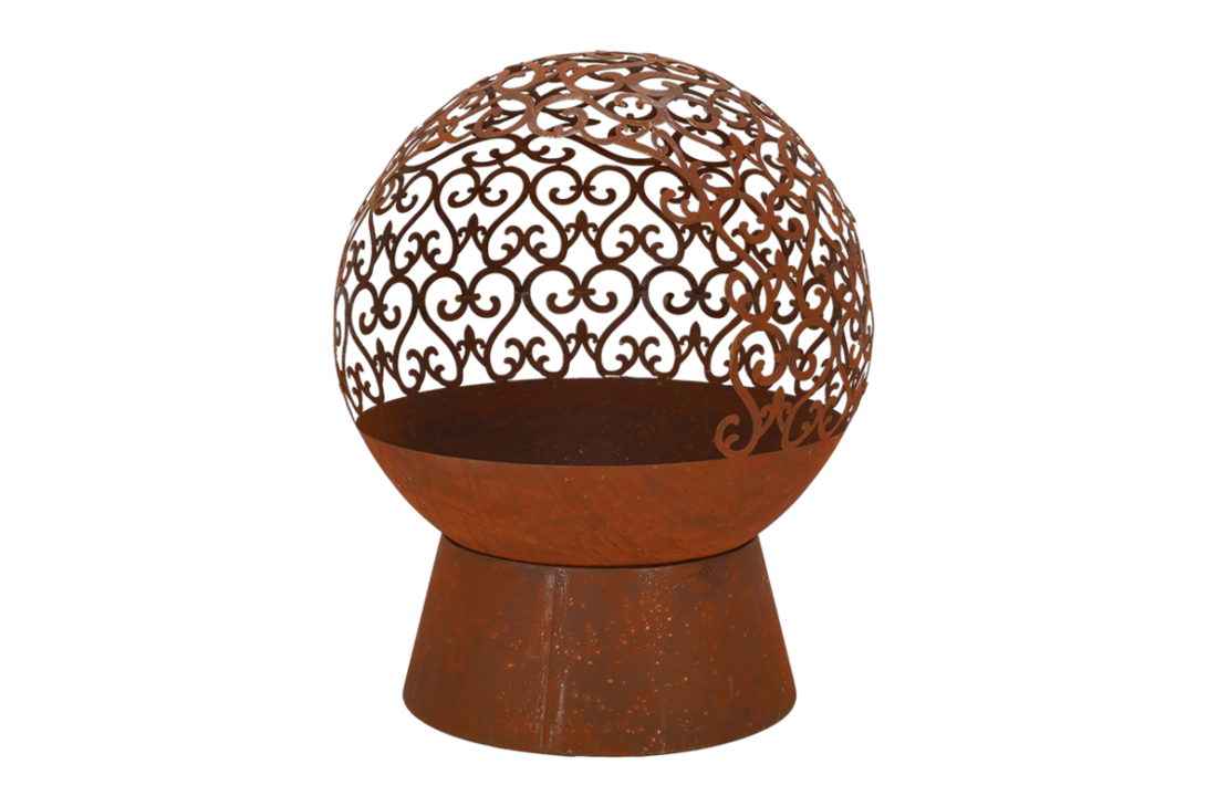 Fancy Flames Vuurschaal Roest Laser Cut Krullen S