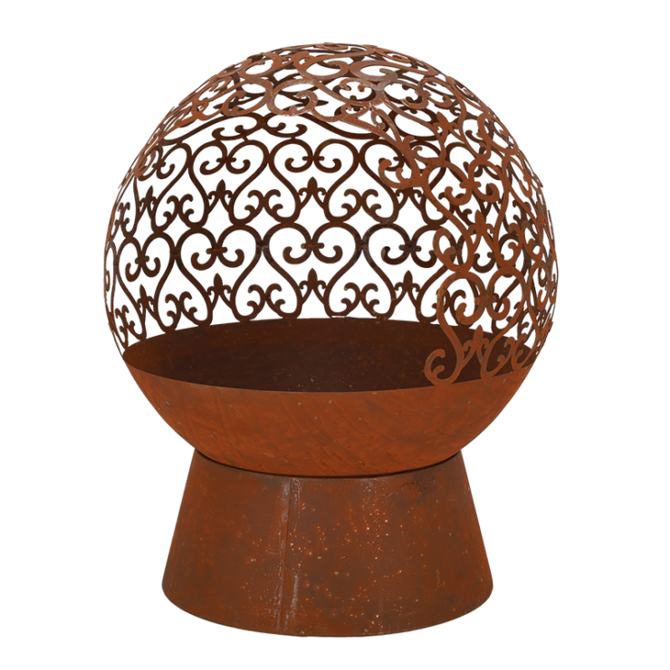 Fancy Flames Vuurschaal Roest Laser Cut Krullen S