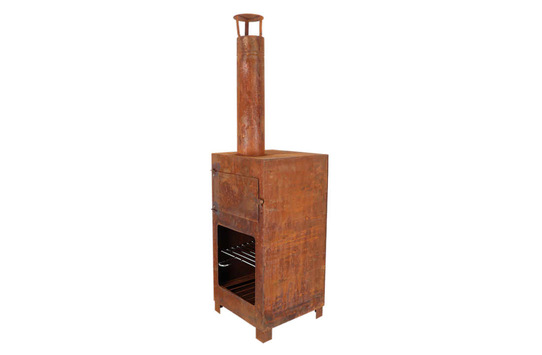 Fancy Flames Terraskachel & Pizzaoven roest incl. Pizzasteen