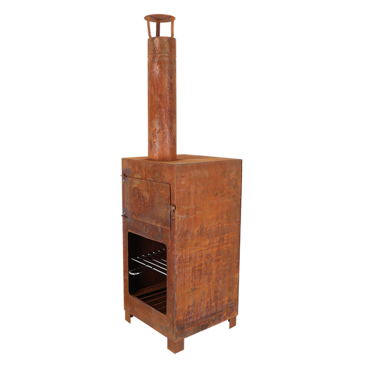 Fancy Flames Terraskachel & Pizzaoven roest incl. Pizzasteen