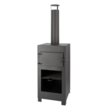 Fancy Flames Terraskachel met Pizzaoven Zwart incl. Pizzasteen 