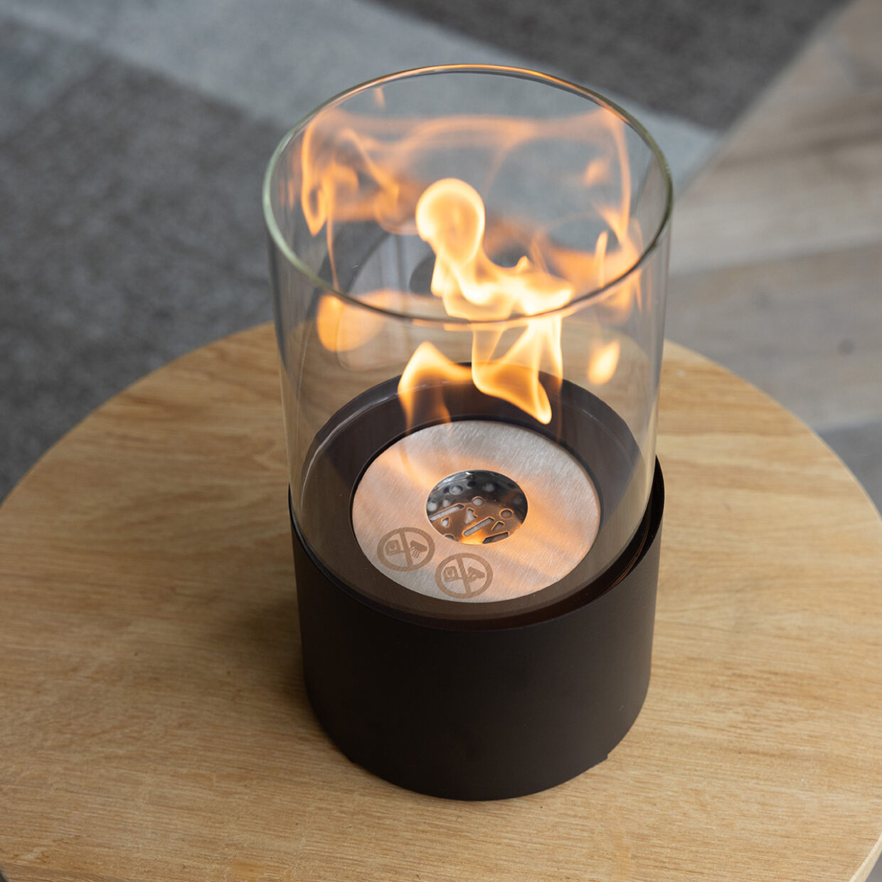 Fancy Flames Ronde Tafelhaard op Bio Ethanol