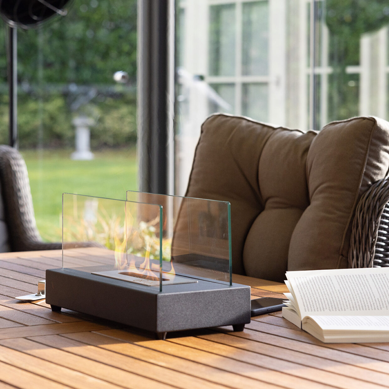 Fancy Flames Rechthoekige Tafelhaard op Bio Ethanol