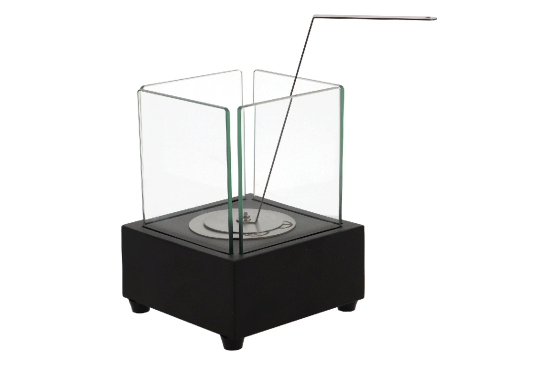 Fancy Flames Zwarte Tafelhaard op Bio Ethanol