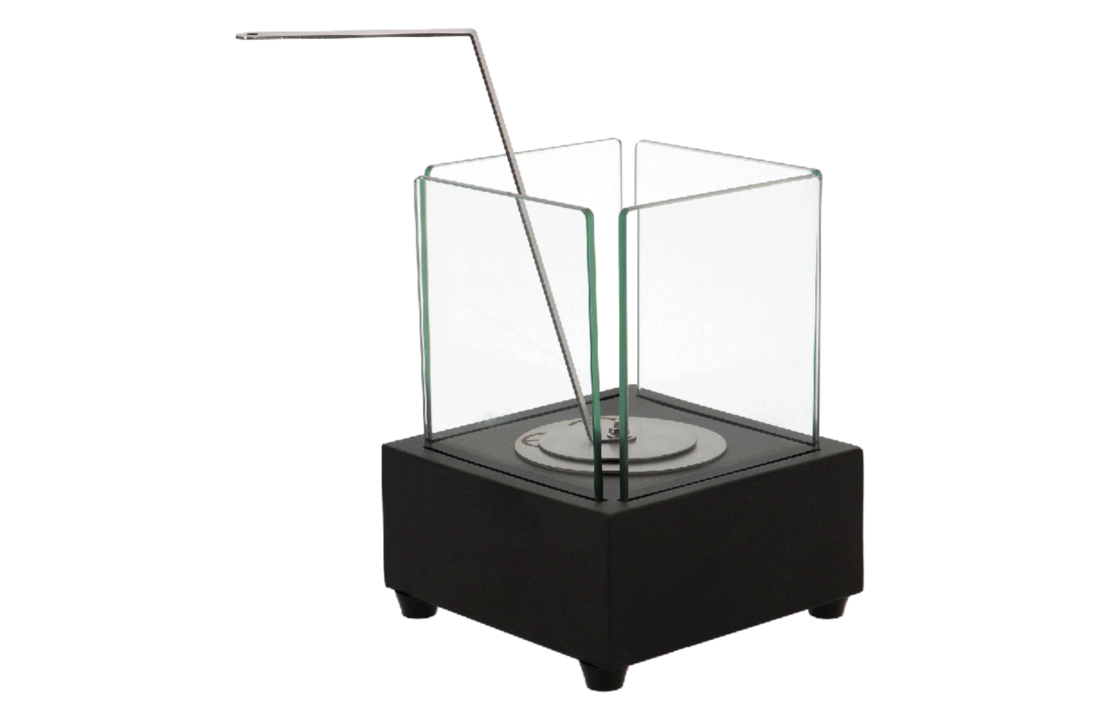 Fancy Flames Zwarte Tafelhaard op Bio Ethanol