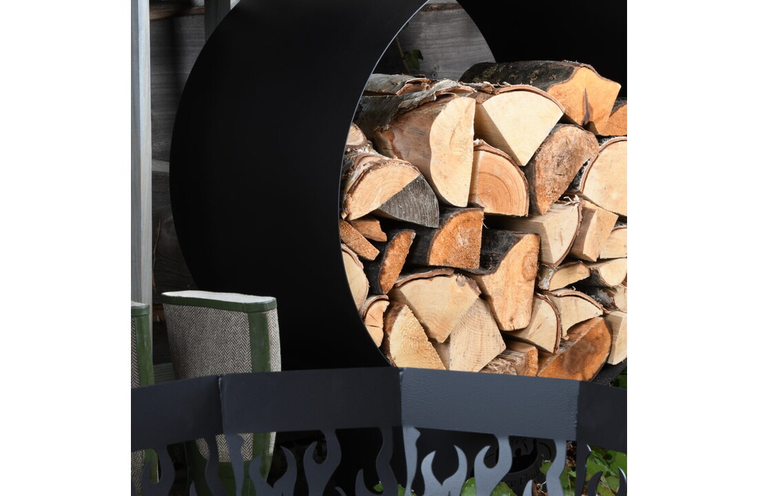 Fancy Flames Houtopslag Rond