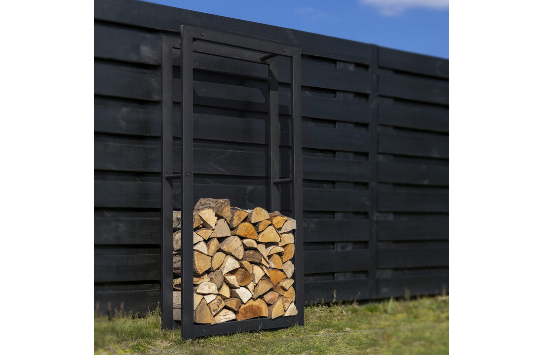 Fancy Flames Houtopslag Zwart L