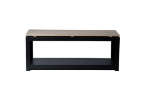 Fancy Flames Rechthoekige Bank met Houtopslag