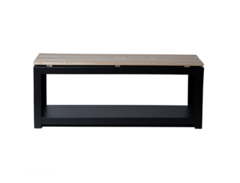 Fancy Flames Rechthoekige Bank met Houtopslag