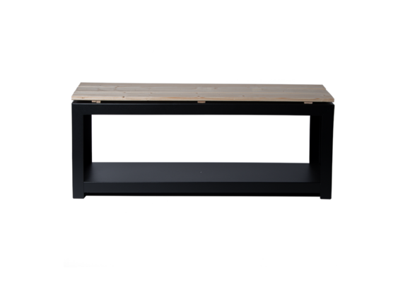 Fancy Flames Rechthoekige Bank met Houtopslag