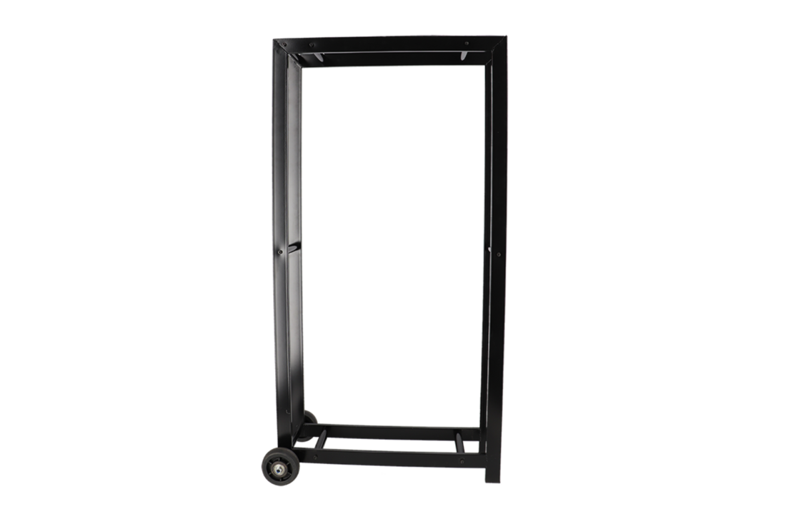 Fancy Flames Houtopslag met Wielen Zwart