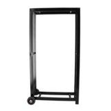 Fancy Flames Houtopslag met Wielen Zwart