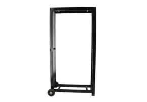 Fancy Flames Houtopslag met Wielen Zwart