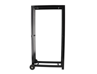 Fancy Flames Houtopslag met Wielen Zwart