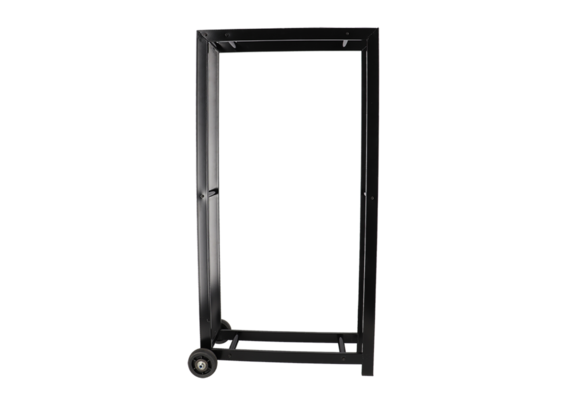 Fancy Flames Houtopslag met Wielen Zwart