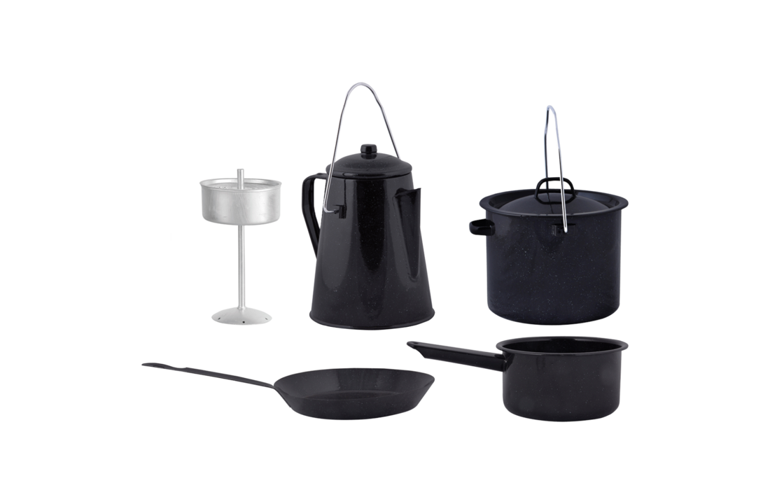 4-Delige Outdoor Kampvuur Kookset