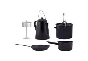 4-Delige Outdoor Kampvuur Kookset