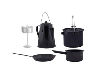 4-Delige Outdoor Kampvuur Kookset