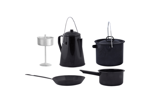 4-Delige Outdoor Kampvuur Kookset