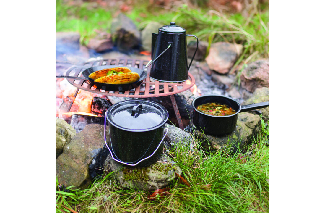 4-Delige Outdoor Kampvuur Kookset