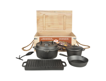 7 - delige kampvuur kookset gietijzer