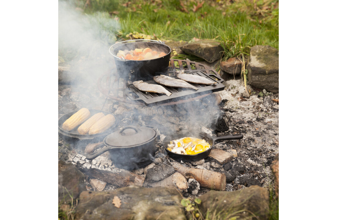 7 - delige kampvuur kookset gietijzer