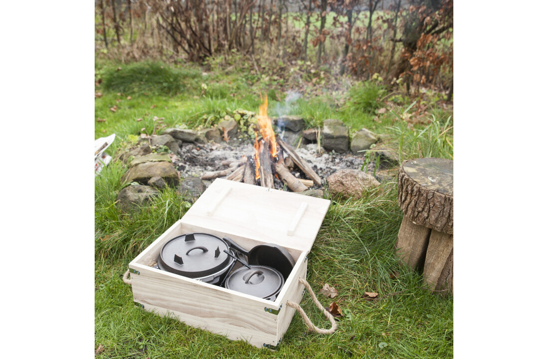 7 - delige kampvuur kookset gietijzer