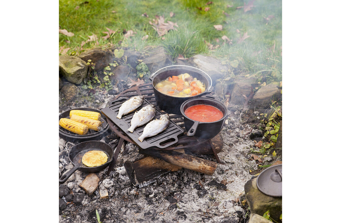 7 - delige kampvuur kookset gietijzer