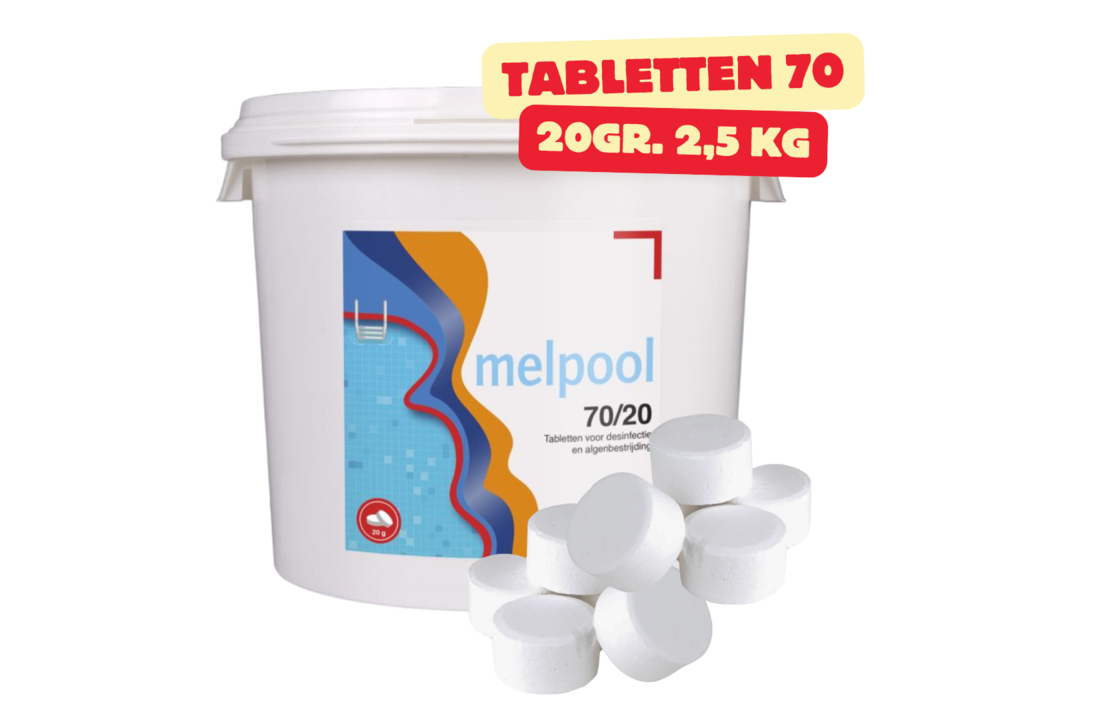 Melpool 70G ongestabiliseerd chloor - Tabletten of granulaat
