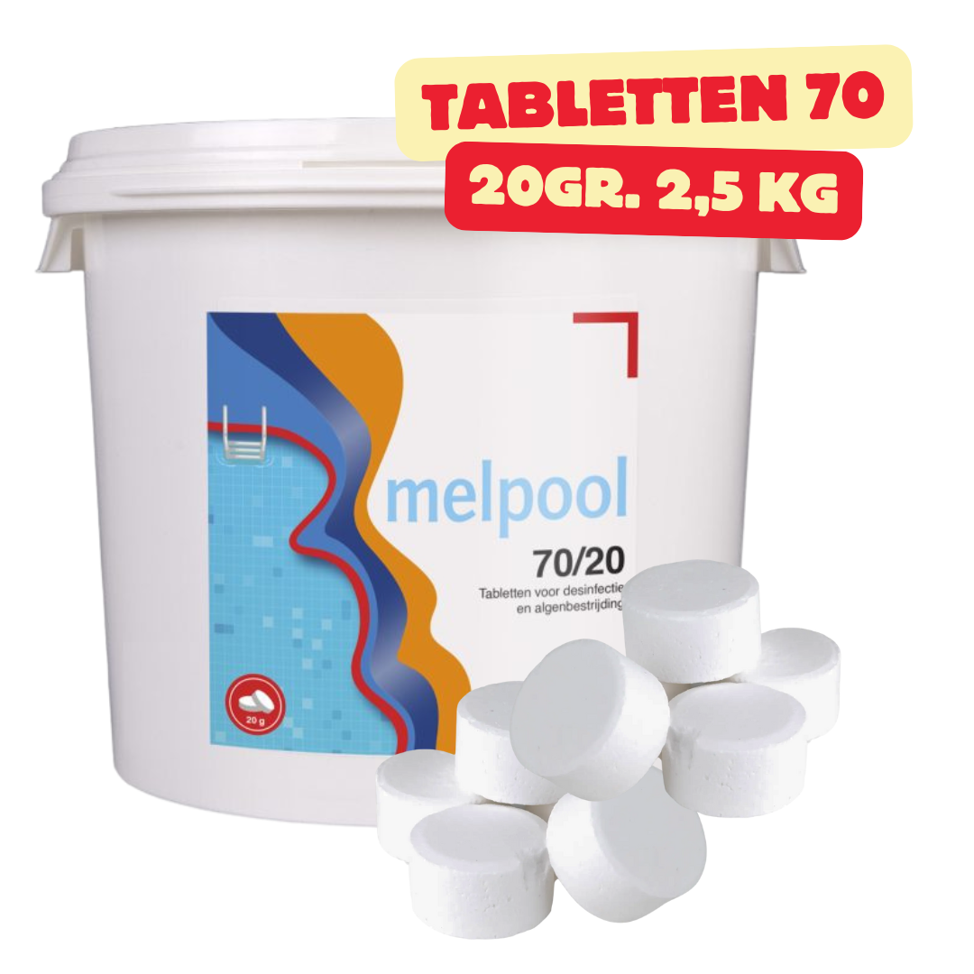 Melpool 70G ongestabiliseerd chloor - Tabletten of granulaat