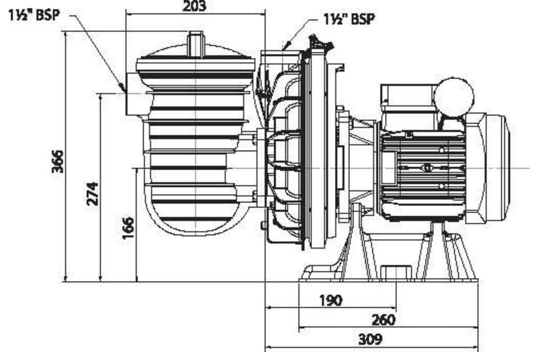 Pentair Sta-Rite Pomp 0.33Pk 220V 6m³/u - type S5P2RB-1