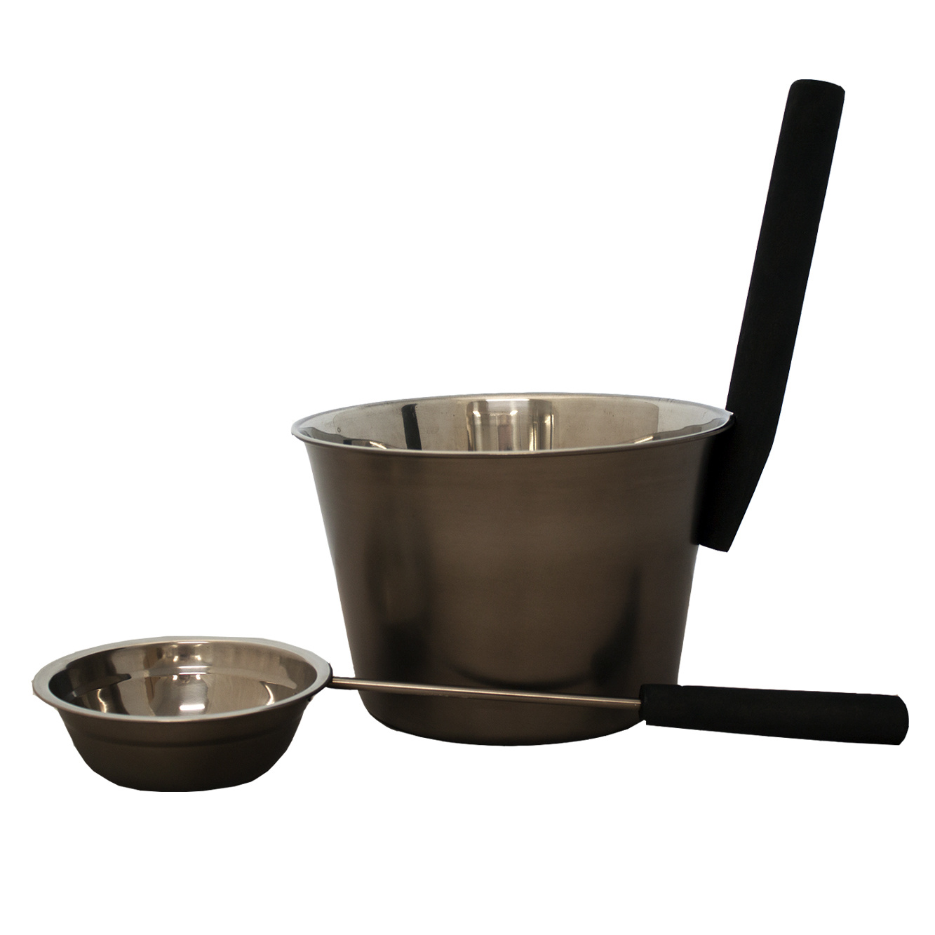 Emendo Staal Sauna - emmer en lepel - Donkergrijs