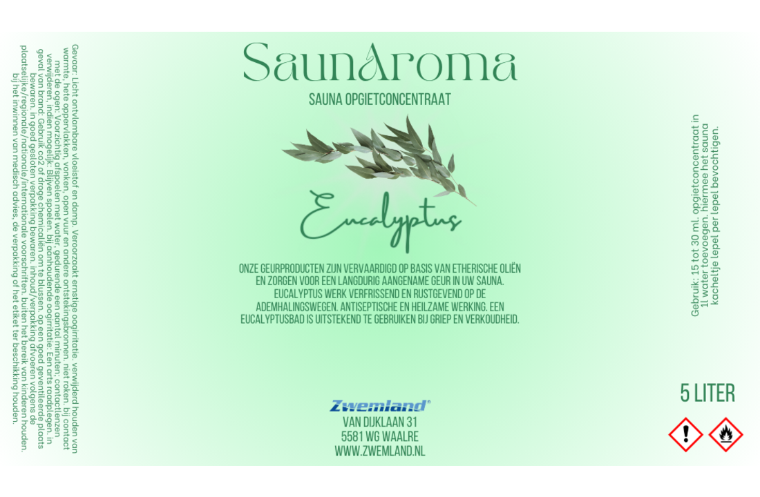 Sauna opgietmiddel Eucalyptus 5 Liter