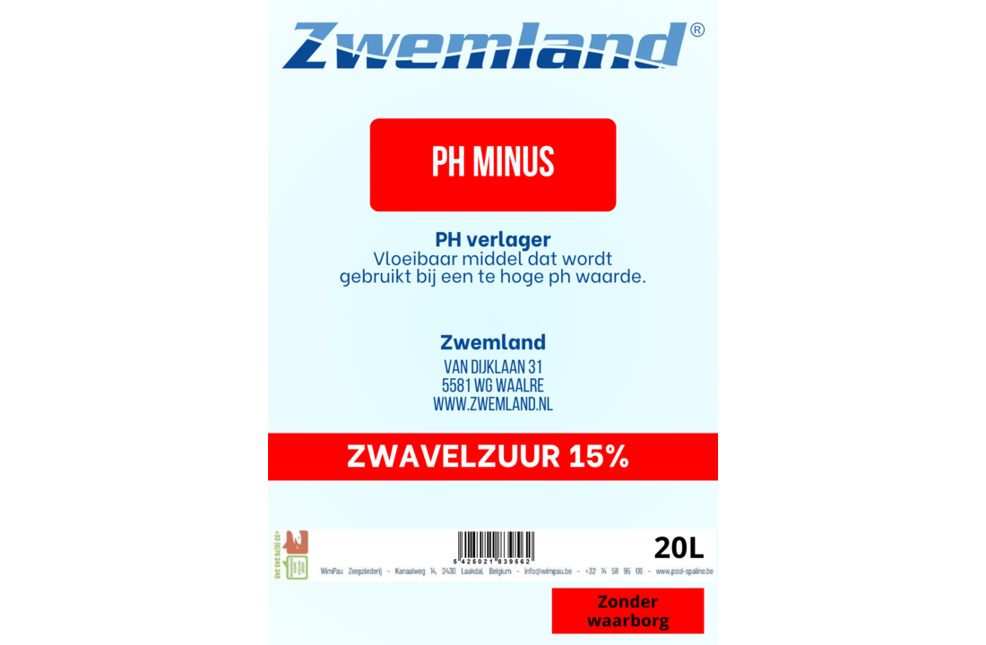 Jerrycan pH Min 20 liter - zwavelzuur