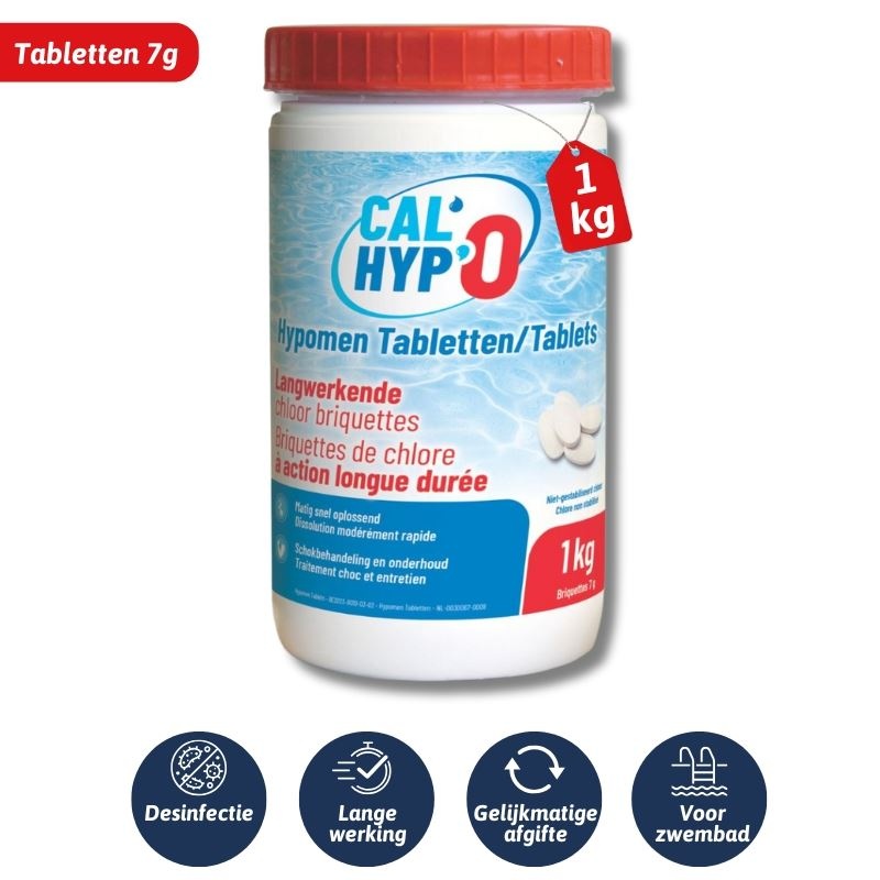 Cal’Hyp'O Hypomen Chloor tabletten 7 gram - 1kg
