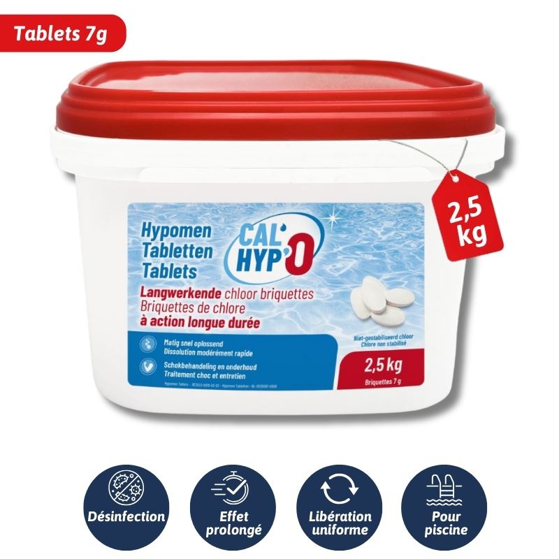 Cal’Hyp'O Hypomen Chloor tabletten 7 gram - 2,5kg