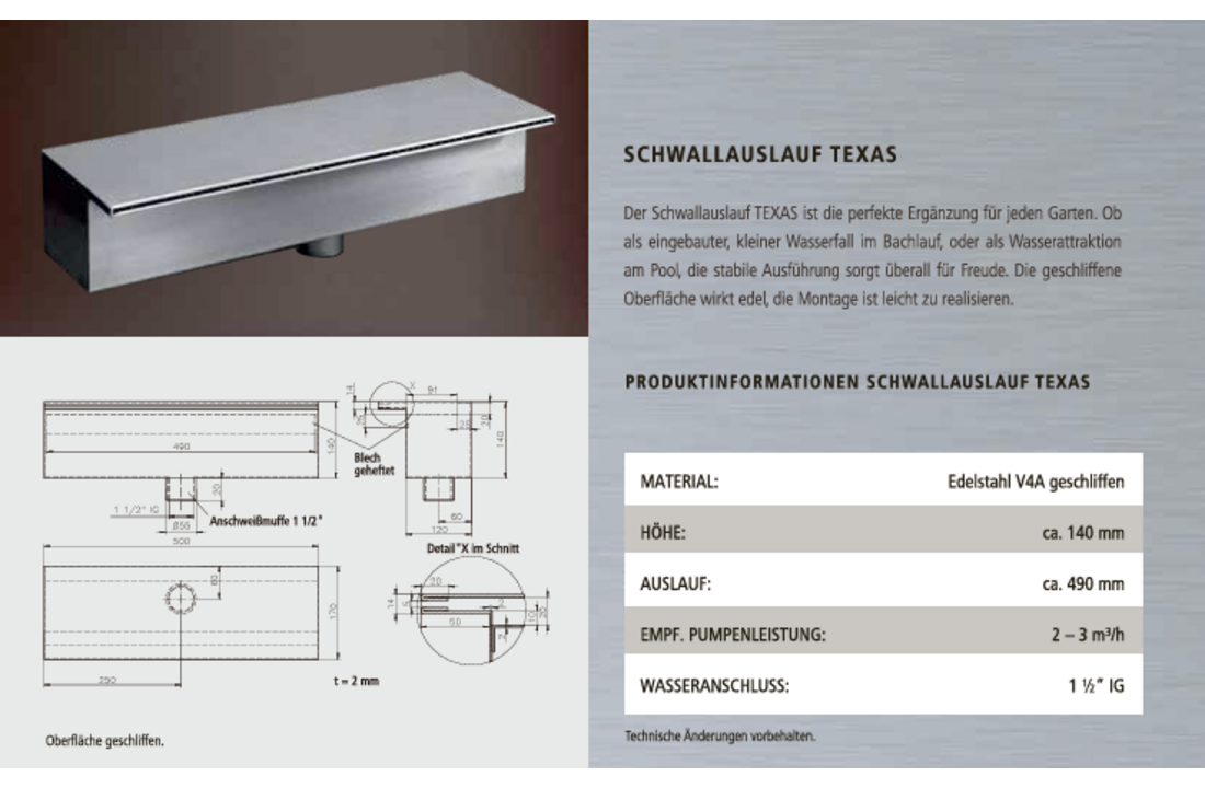 IDEAL Waterval Texas