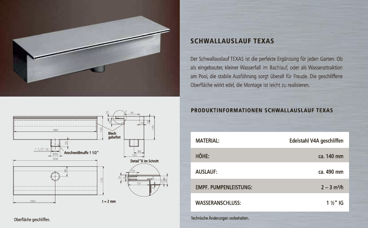 IDEAL Waterval Texas