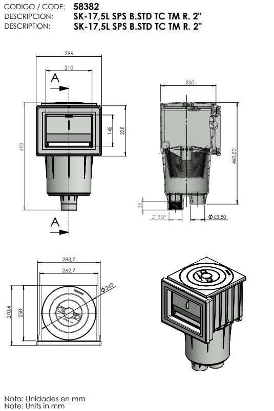 Astral Skimmer voor folie- en prefabbaden