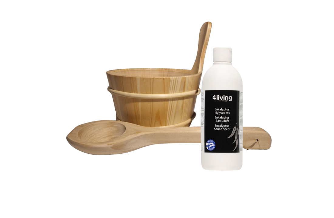 Emendo Sauna emmer, lepel en 500 ml Euca opgietmiddel - Licht