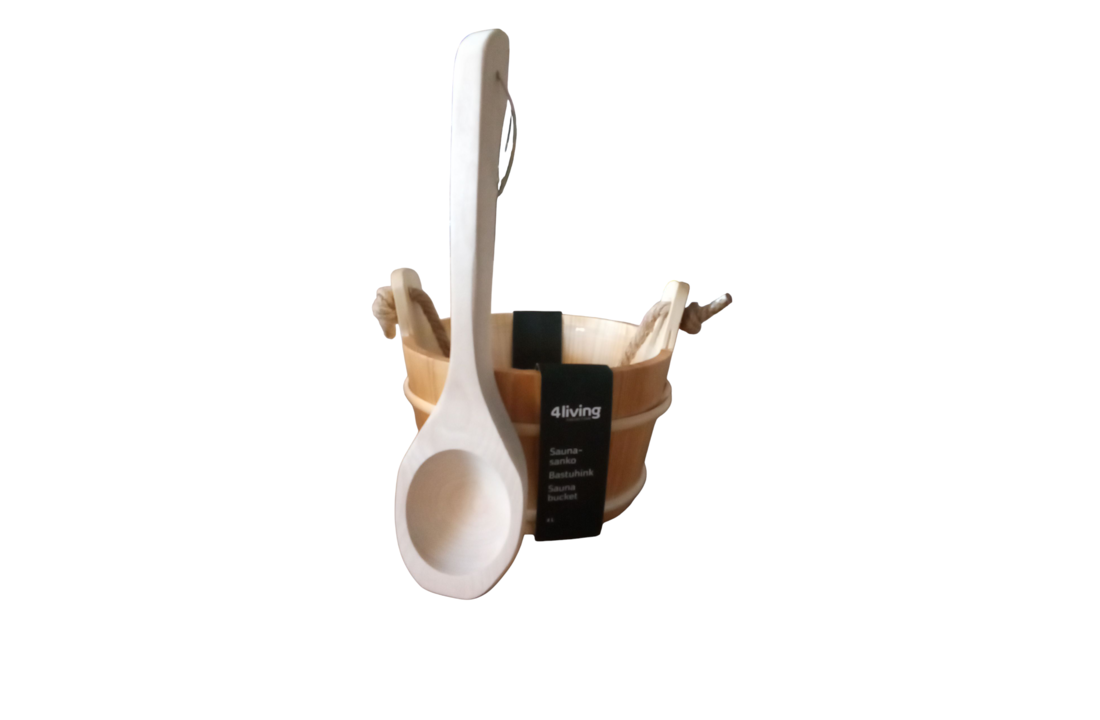 4-living Saune emmer + lepel + geuren