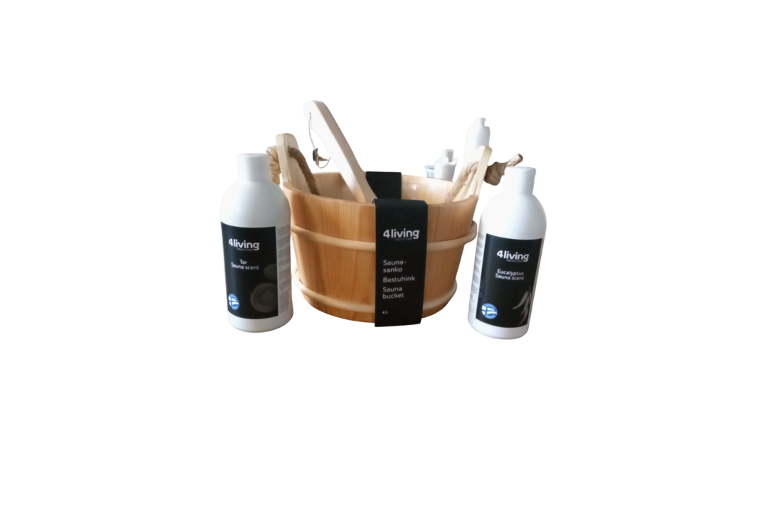 4-living Saune emmer + lepel + geuren