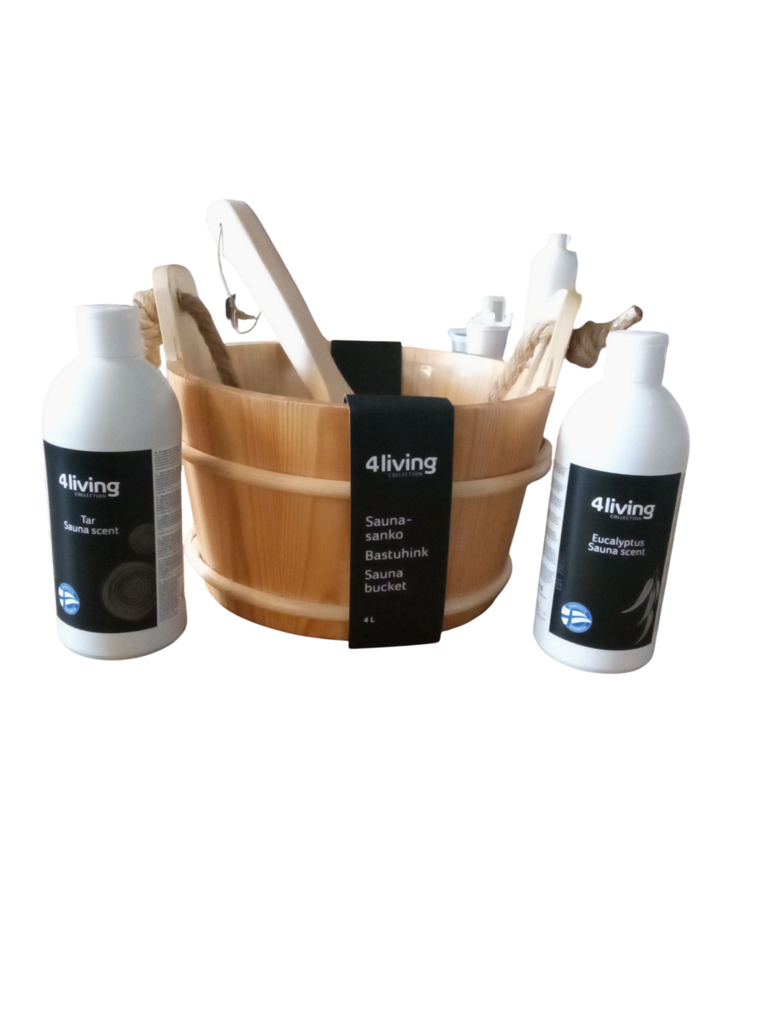 4-living Sauna emmer + lepel + geuren