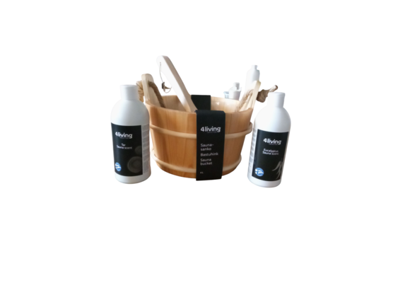 4-living Saune emmer + lepel + geuren