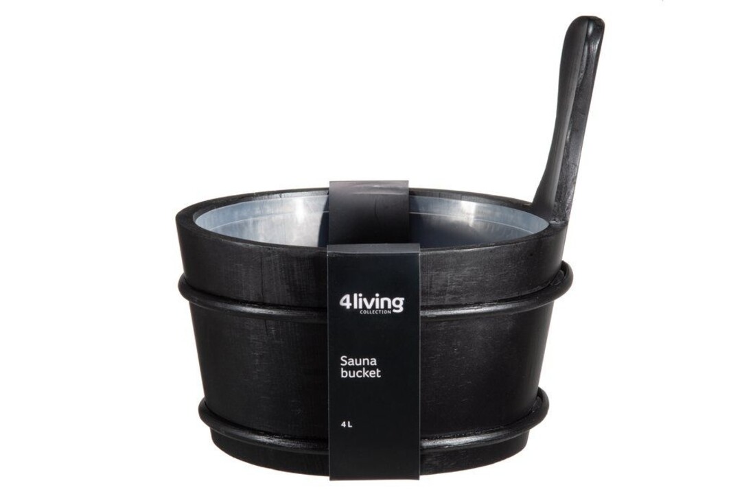 4Living Sauna emmer Zwart 4 L