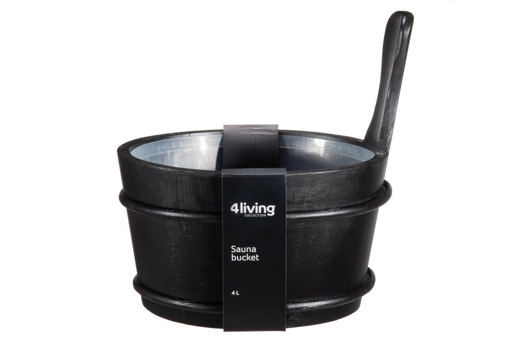 4Living Sauna emmer Zwart 4 L