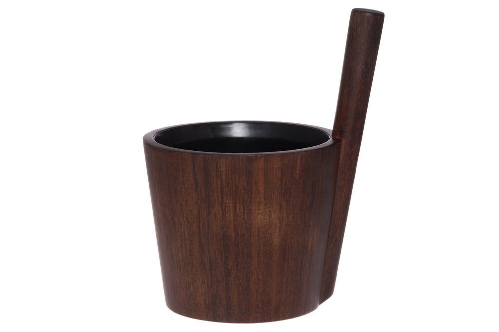 Rento Sauna Bamboe Cadeauset - Emmer + Lepel + Geur - Donkerbruin